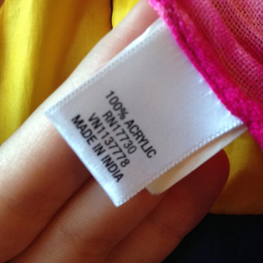 Hot Pink Tie-Dye Rectangle Scarf